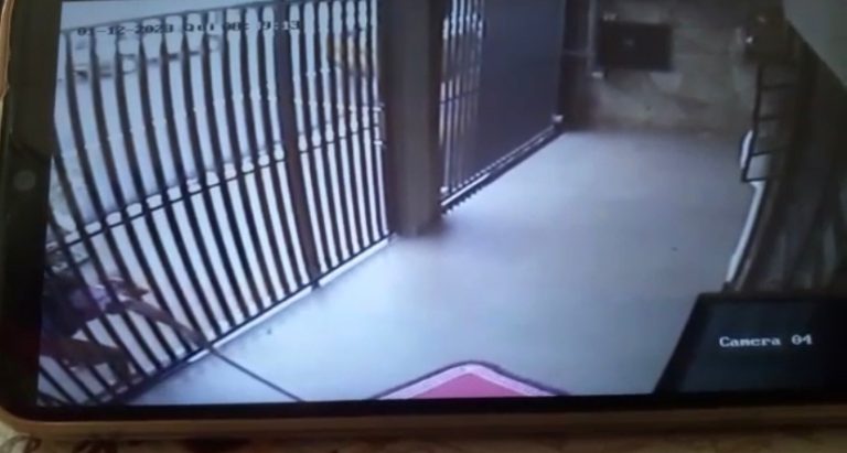 O tapete voou | Homem furta tapete de natal na varanda de uma casa. Veja o vídeo