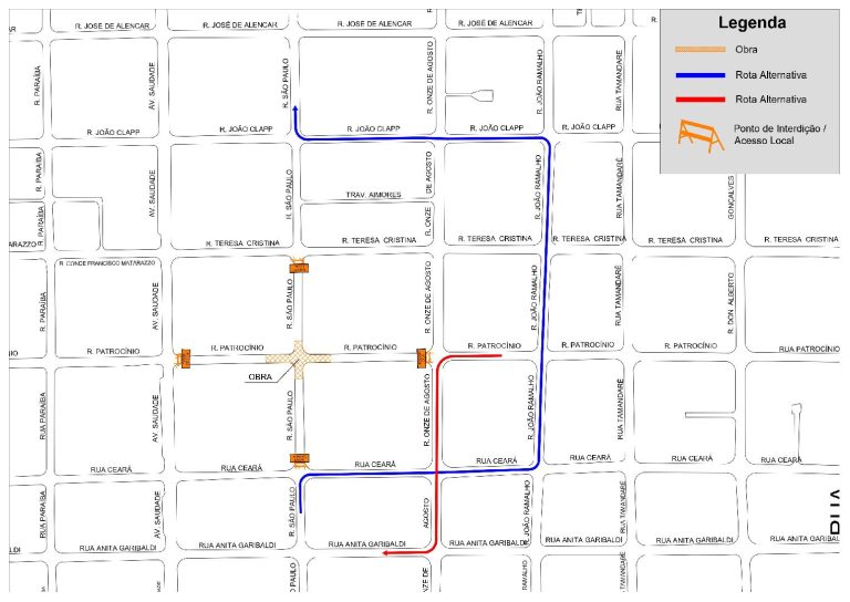 Atenção! Campos Elíseos tem nova interdição nesta quinta-feira (26)