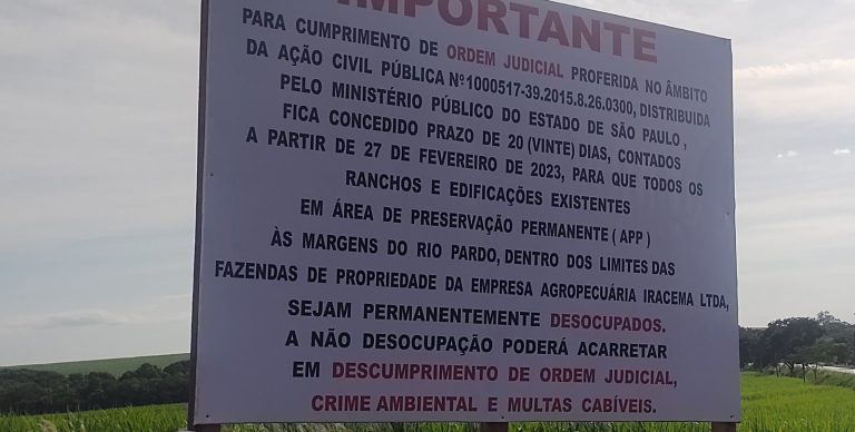 Ordem judicial do MP obriga rancheiros a deixarem terrenos em 20 dias