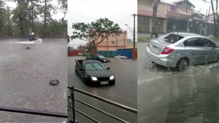 Na manhã desta sexta-feira (9) a Defesa Civil trabalha para solucionar danos causados pela chuva.