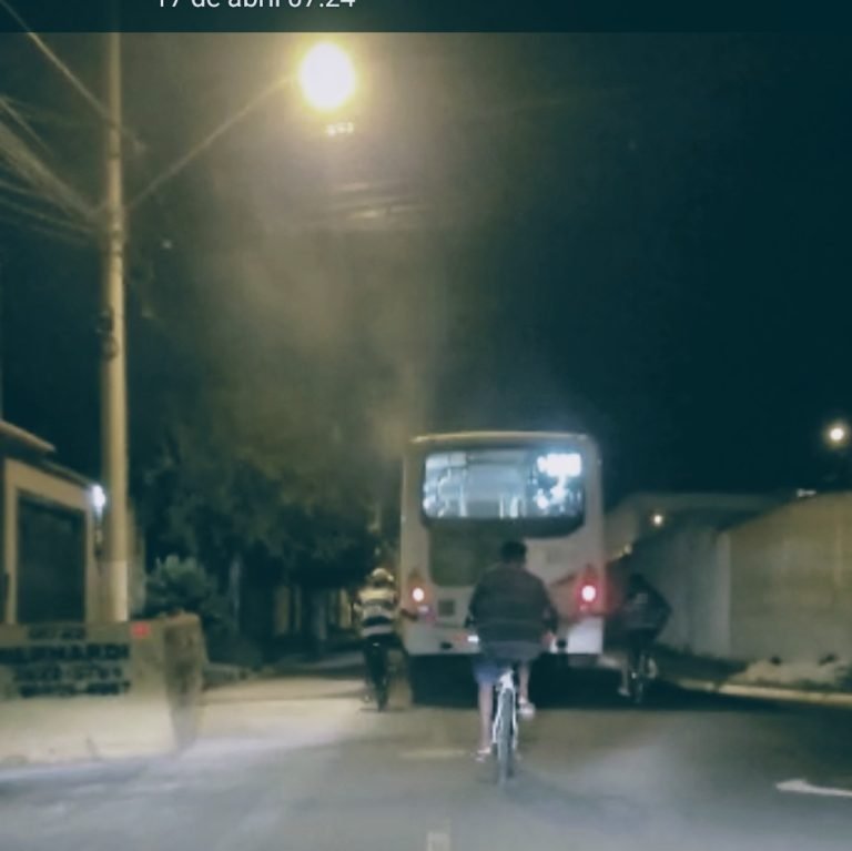 Adolescentes estouram vidro traseiro e furtam lanternas de ônibus em Ribeirão