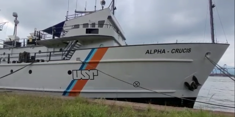 Navio da USP em Santos | Foto: reprodução