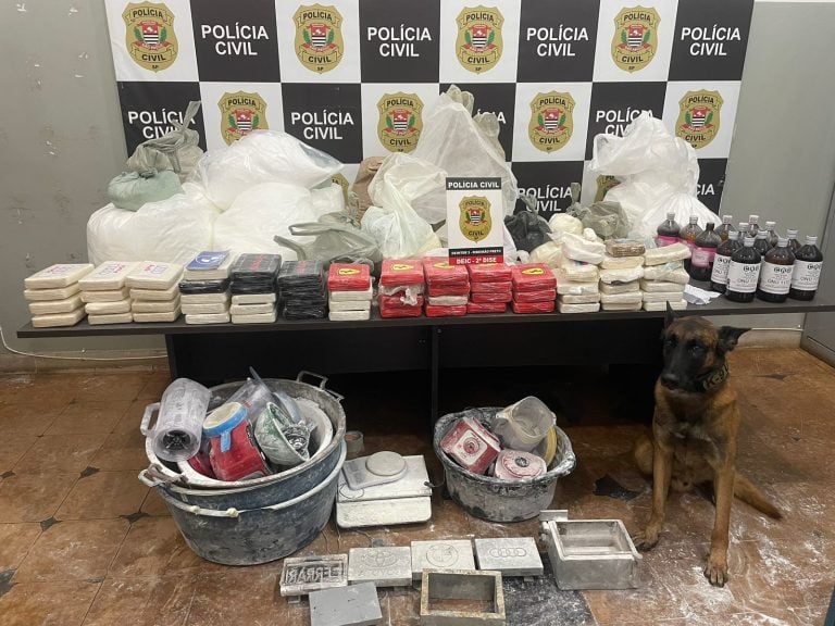 Polícia apreende 227 kg de cocaína em laboratório em Ribeirão Preto