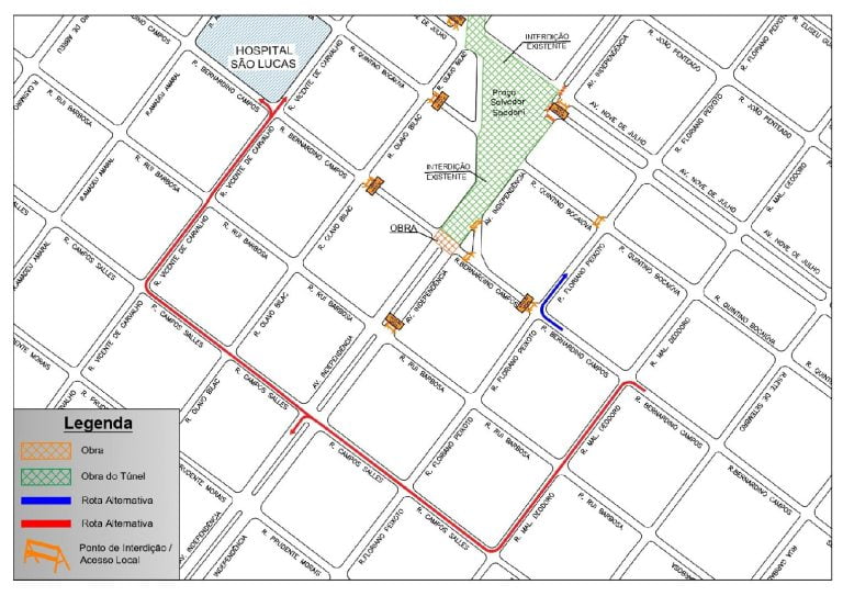 Trecho da Avenida Independência será interditado hoje (3)
