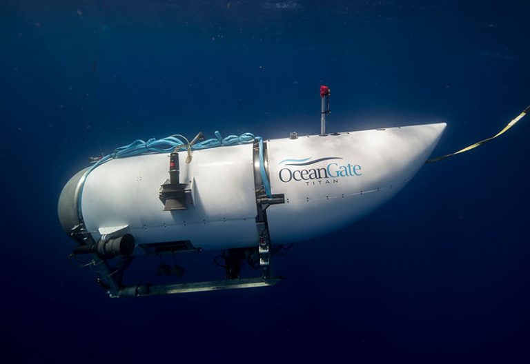 Exterior do submarino Titan | EFE/Ocean Gate