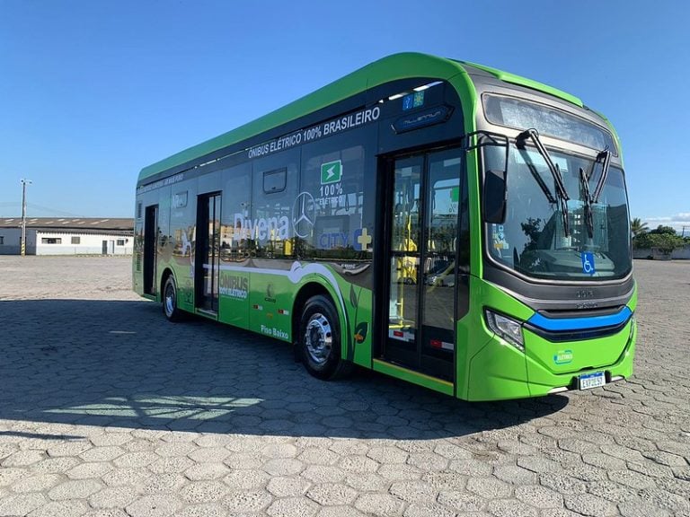 Guarujá recebe novos ônibus elétricos para reforçar a frota do transporte público