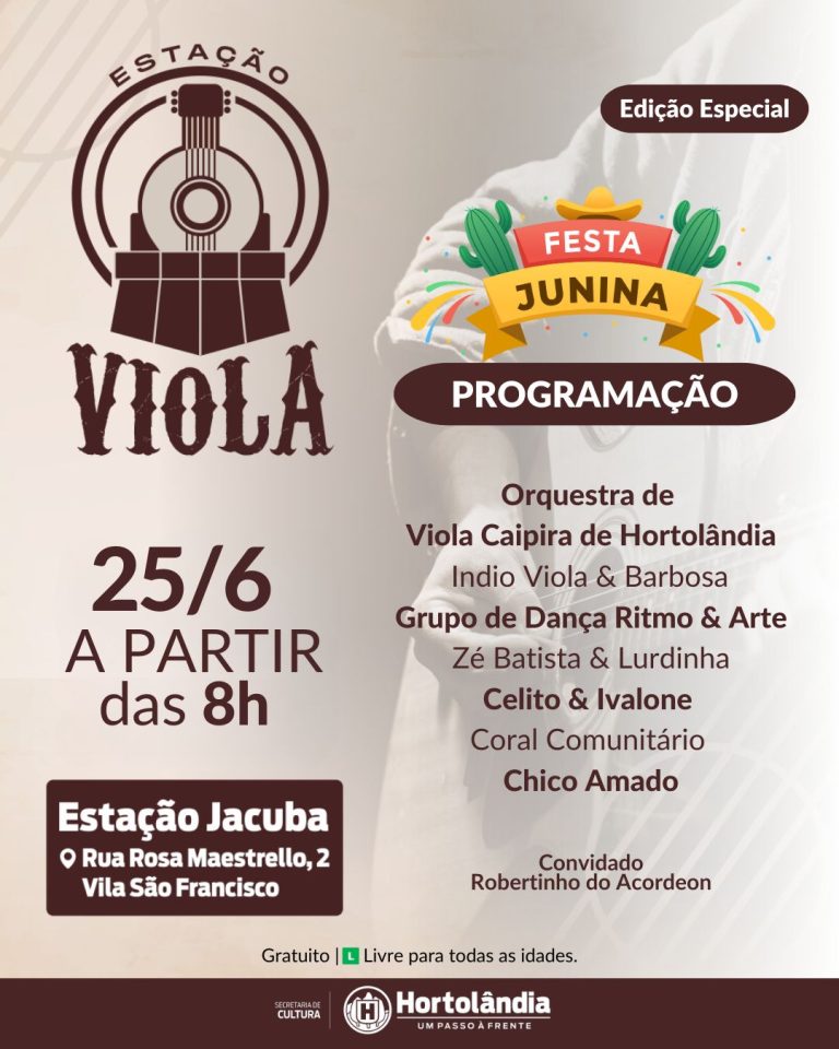 Evento “Estação Viola” é dica de lazer para este domingo 