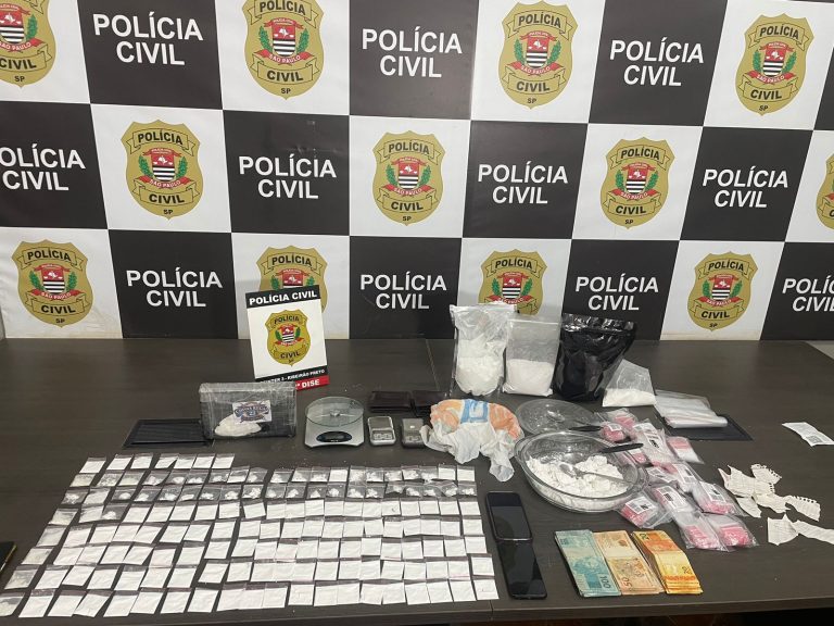 Polícia Civil prende suspeitos por tráfico de cocaína pura em RP