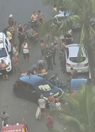 Criminosos são perseguidos e atropelados por vítima de assalto em Praia Grande