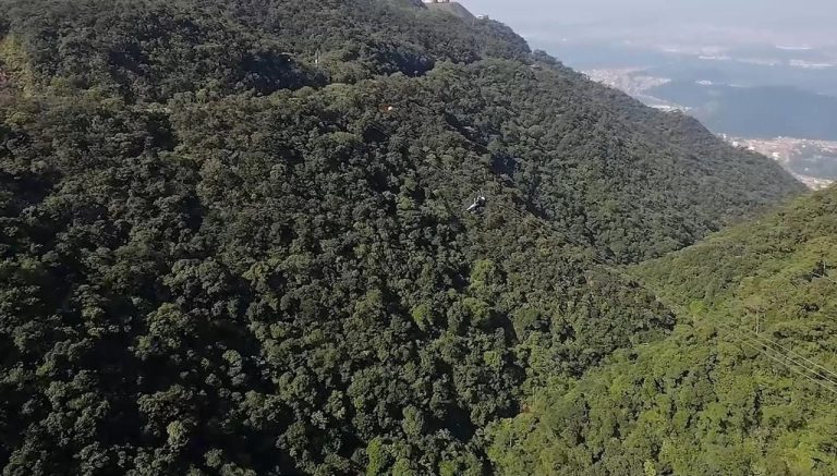 Férias de julho: Novabrasil testa tirolesa da Serra do Mar; assista