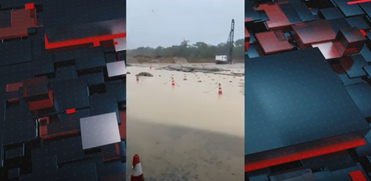 Terreno que vai abrigar moradias para vítimas da tragédia de São Sebastião está alagado