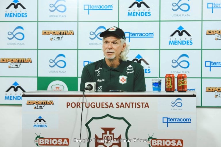 Técnico da Portuguesa Santista fala sobre o clássico lusitano pela Copa Paulista