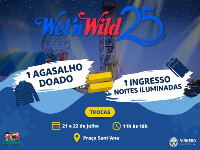 Troca solidária: Parque Aquático oferece ingresso por agasalhos