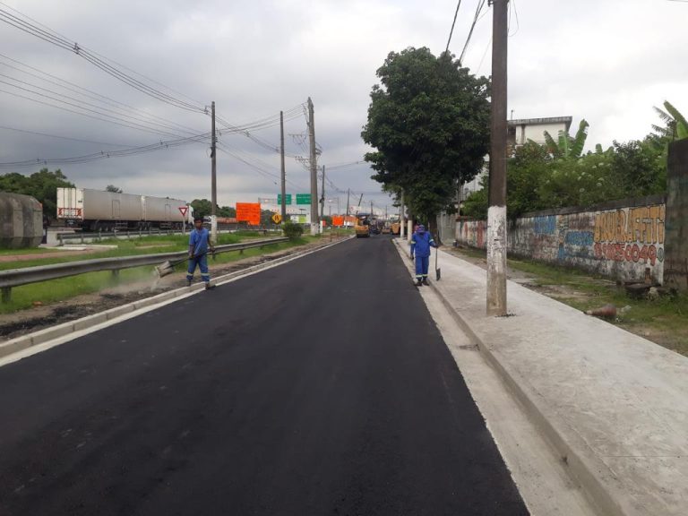Importante via da Zona Noroeste de Santos tem obras concluídas