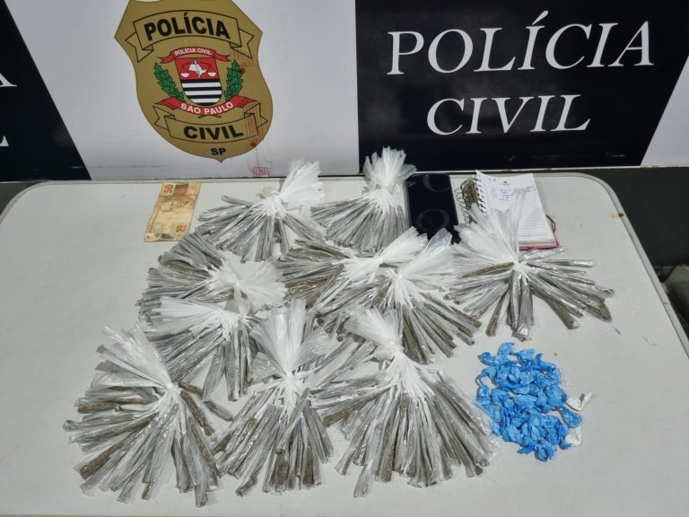 Centenas de drogas são encontradas dentro de imóvel no Guarujá e homem é preso