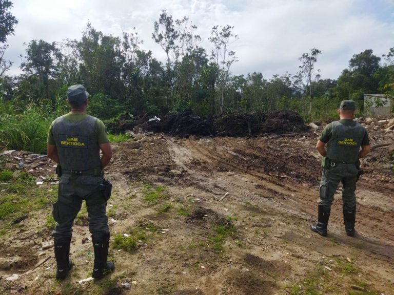 Força-tarefa em áreas ambientais de Bertioga é realizada