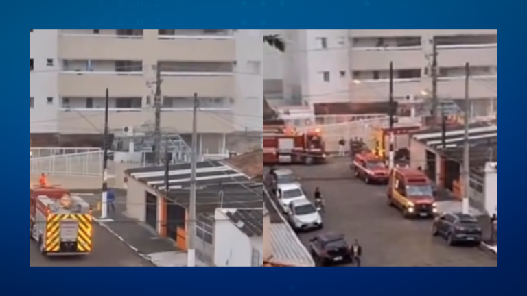 Incêndio atinge apartamento e assusta moradores, em Praia Grande