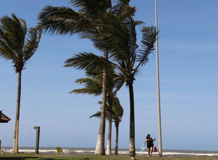 Defesa Civil alerta para ventos fortes no Litoral Norte de SP nesta semana
