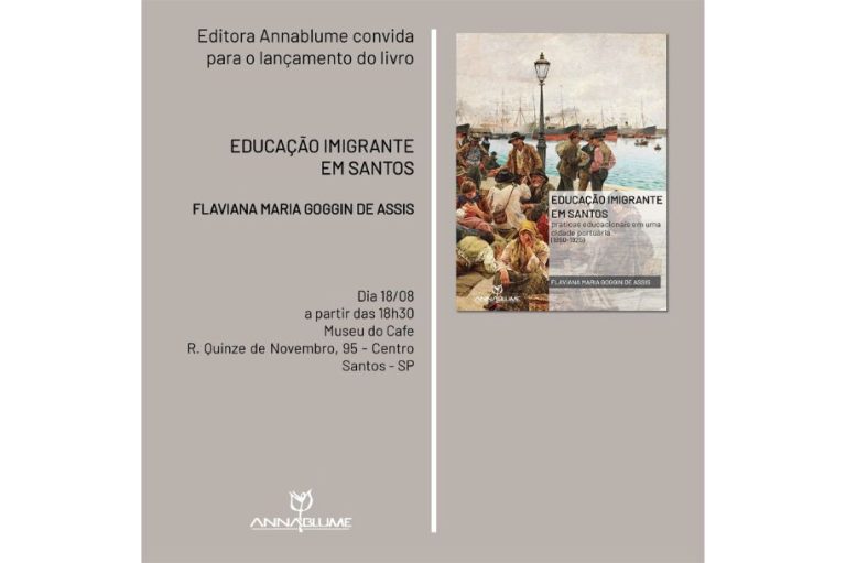 Livro sobre a Educação Imigrante em Santos será lançado no Museu do Café