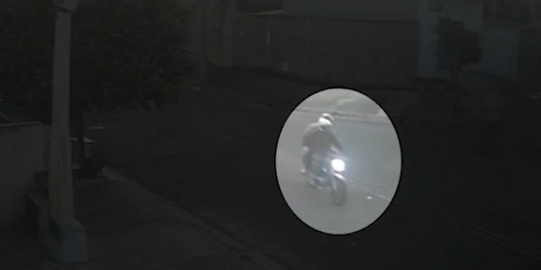 Câmera de segurança registrou imagens do possível suspeito de ter cometido o crime