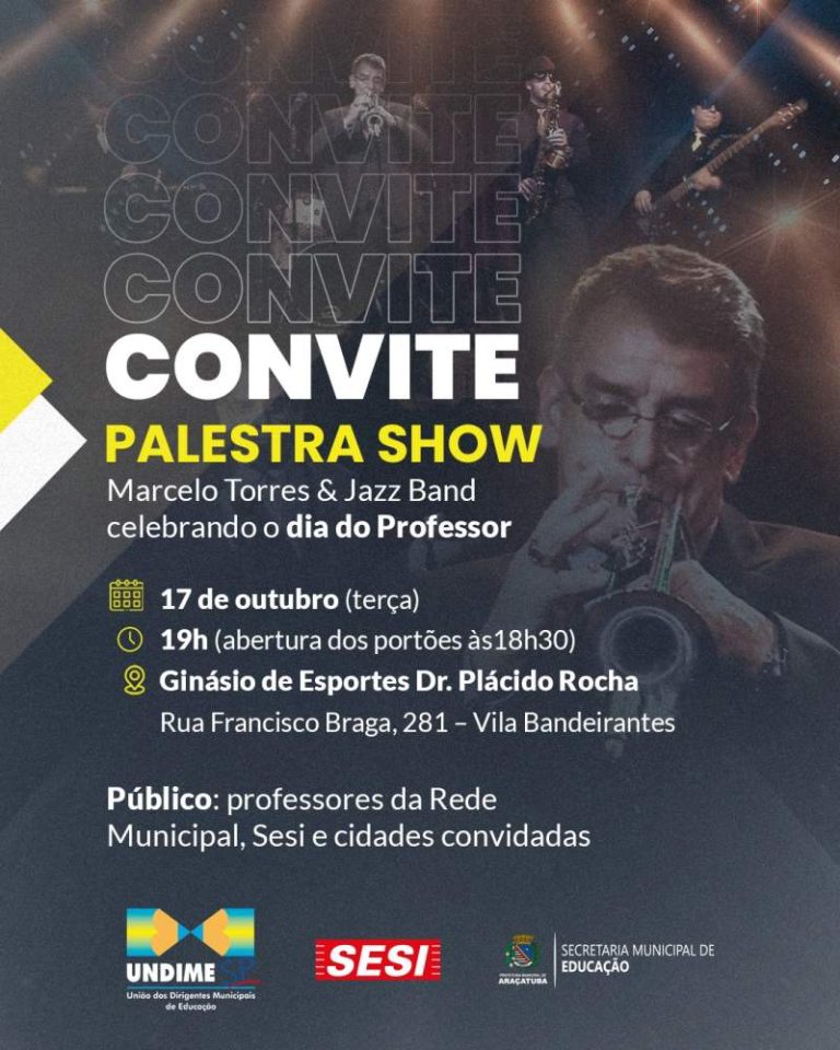 Evento em comemoração ao Dia dos Professores em Araçatuba