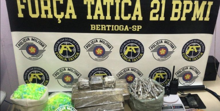Dupla é presa com grande quantidade de drogas em Bertioga
