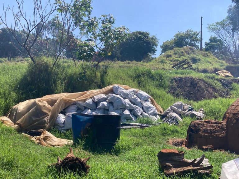 Carvoaria clandestina é fechada pela Polícia Ambiental em Ipeúna