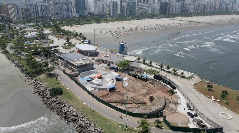 Santos “corre” para concluir as obras da nova pista de skate do Novo Quebra-Mar