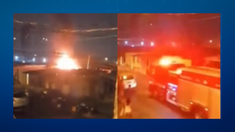 Incêndio atinge casas de madeira e assusta moradores do Jóquei Clube, em São Vicente