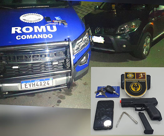 Guarda de Praia Grande prende trio acusado de roubar veículo