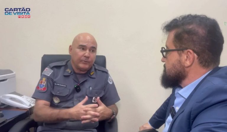 Programa Cartão de Visita entrevista o Coronel da PM Marcelo dos Santos Sançana