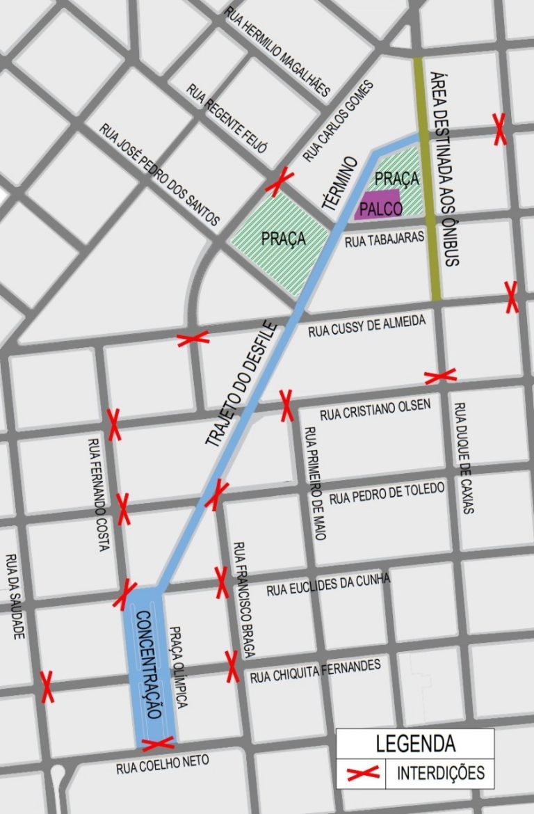 Alteração e interdição de ruas em Araçatuba (07/09)