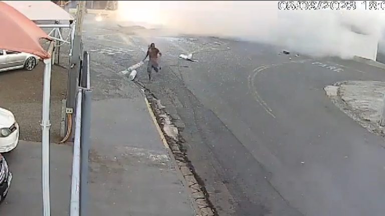 Câmera flagra início das explosões em loja de fogos de artifício na região de Campinas