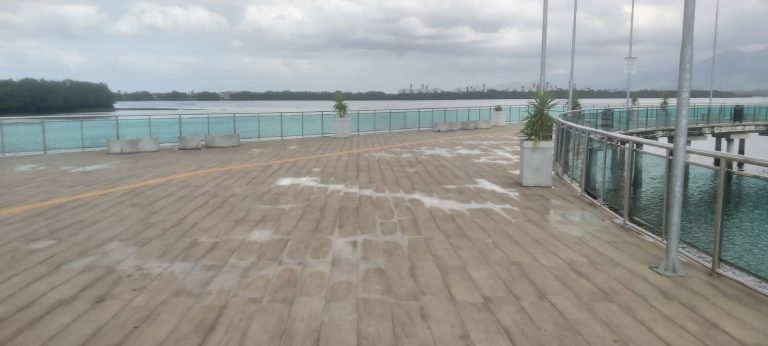 Píer de Cubatão é interditado para obras do Parque Linear