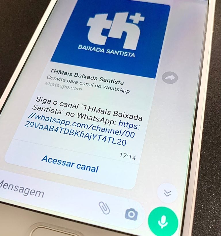 Agora o THMais Baixada Santista também tem Canal no WhatsApp