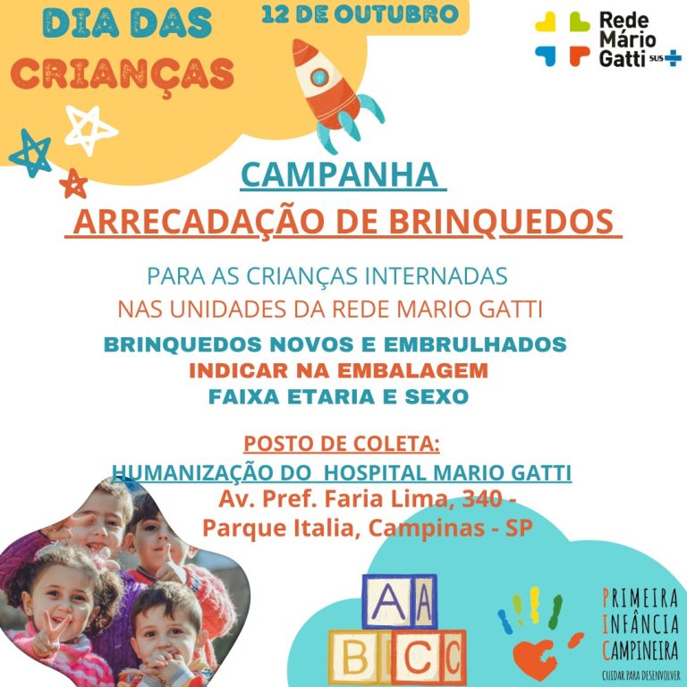 Hospital Mario Gatti inicia campanha de arrecadação de brinquedos