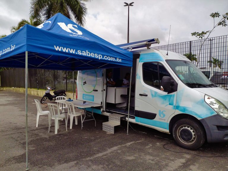 Agência Móvel da Sabesp fica até esta sexta (13) em Praia Grande