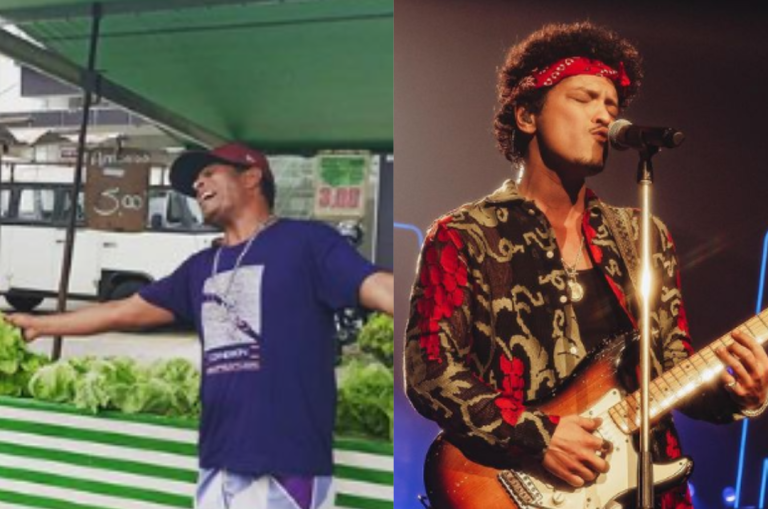 Conheça o feirante que viralizou com paródia de Bruno Mars tira em feira de Santos