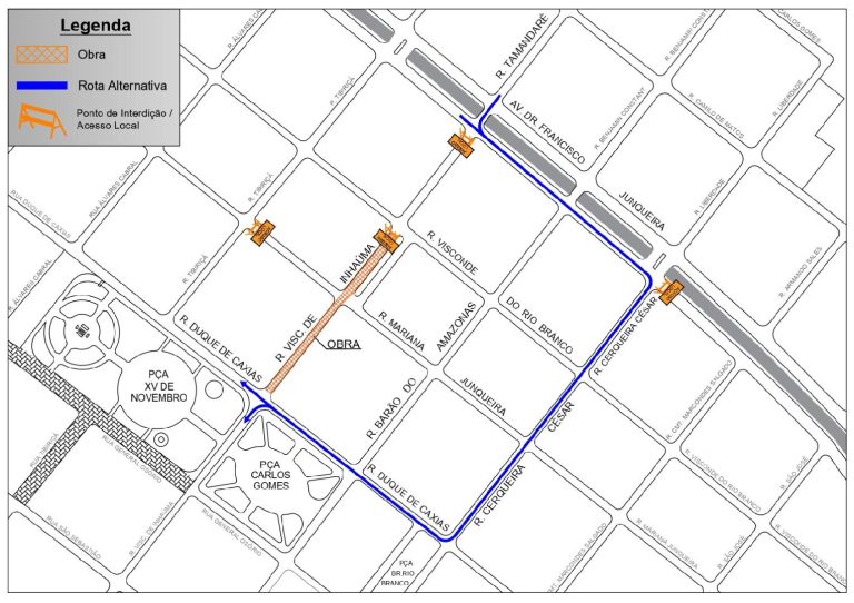 Atenção! Rua Visconde de Inhaúma terá nova interdição na sexta-feira