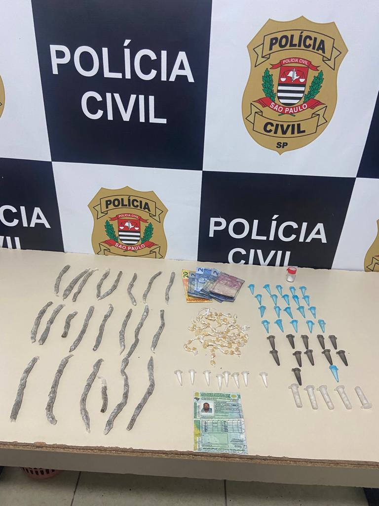 Homem é preso com mais de uma centena de drogas em São Vicente