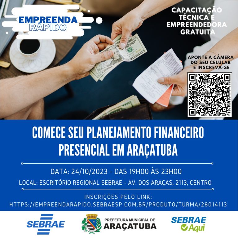 Sebrae oferece curso gratuito de planejamento financeiro