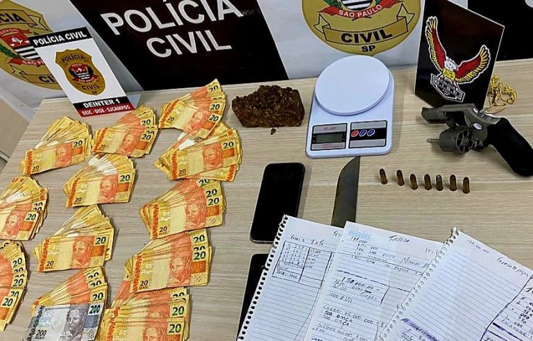 Operação policial em Jacareí resulta na apreensão de drogas "colombianas" e armas de fogo