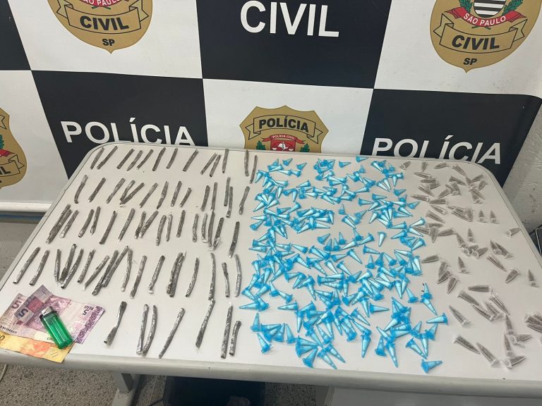 Foragido da Justiça é preso com centenas de drogas em São Vicente