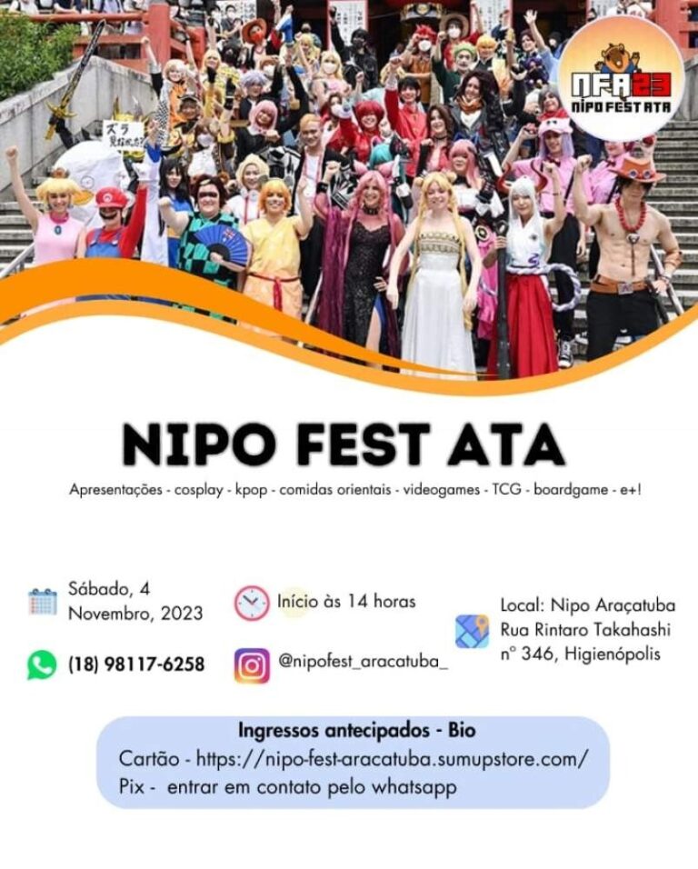 1ª edição do Nipo Fest Ata promete agitar Araçatuba celebrando a cultura oriental