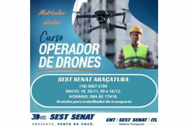 Sest Senat Araçatuba lança curso de Operador de Drones