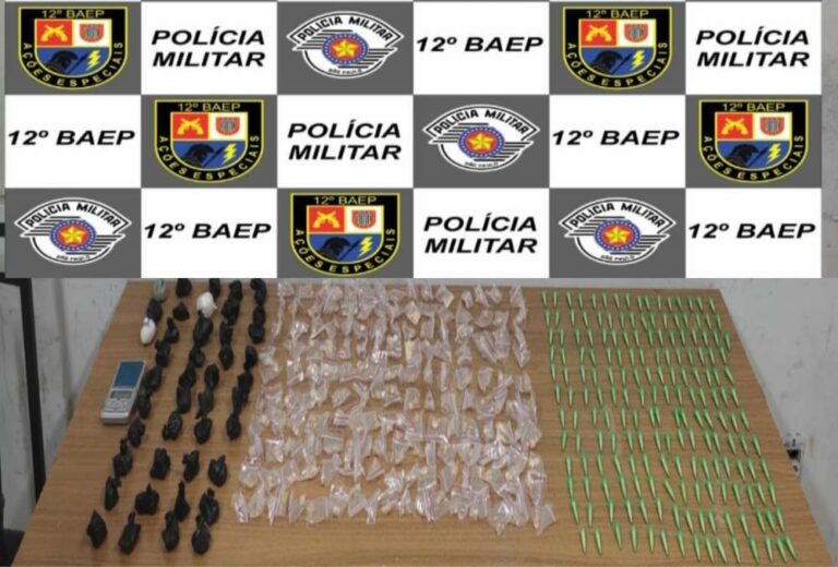 Homem é preso com 153 porções de cocaína em Araçatuba