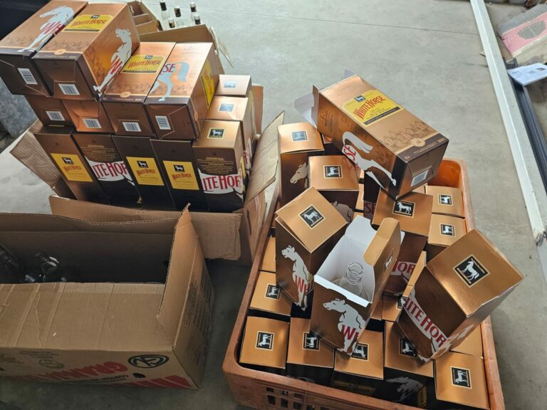 20 mil garrafas de whisky falsificadas são apreendidas na região