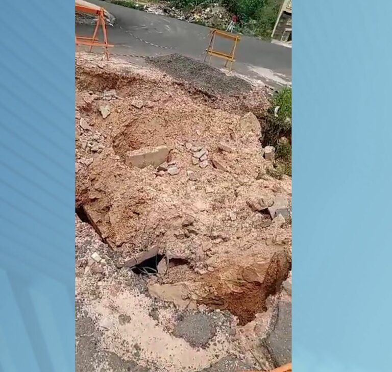 Cratera atrapalha a vida de moradores em Monte Mor