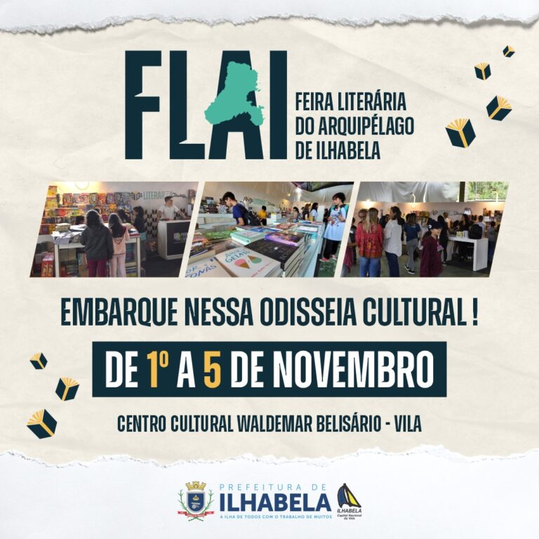 Ilhabela recebe feira literária neste fim de semana