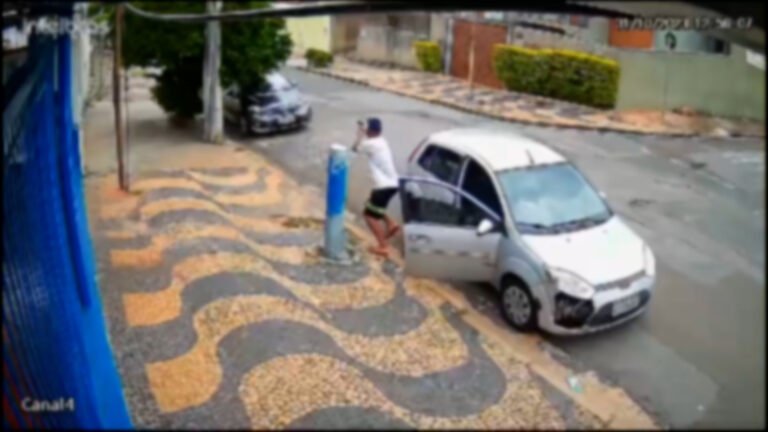 Monitoramento flagra ação violenta durante roubo de carro em Campinas